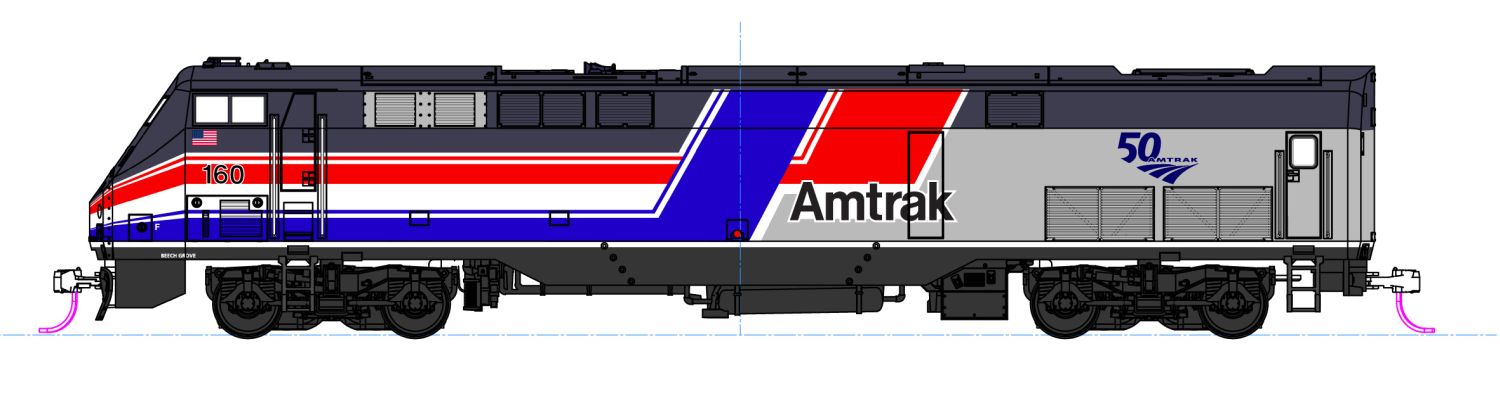 Kato-Lemke K1766038 - Diesellok GE P42 Amtrak, Ep.VI, #160, 50th Anniversary, Dash 8