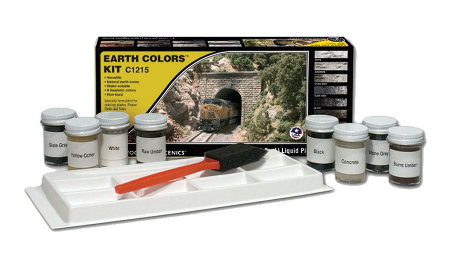 Woodland WC1215 - Erdfarbensortiment 'Earth Colour Kit', 8 x 19,9 ml