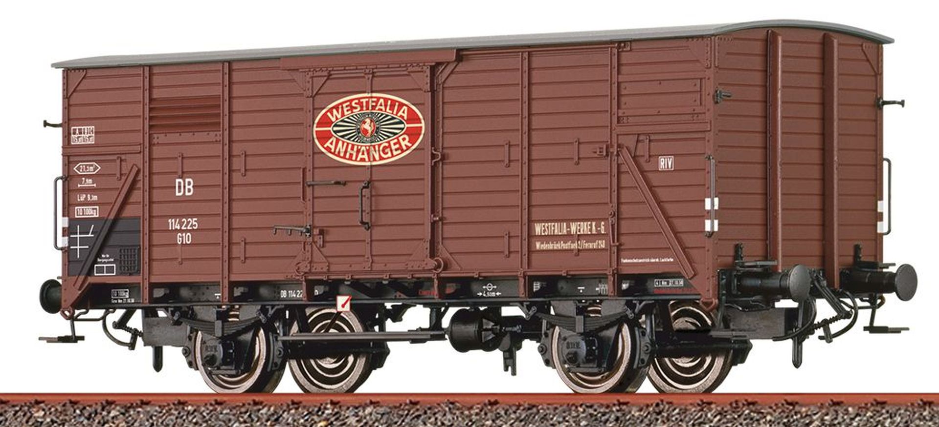 Brawa 50788 - Gedeckter Güterwagen G 10, DB, Ep.III 'Westfalia'