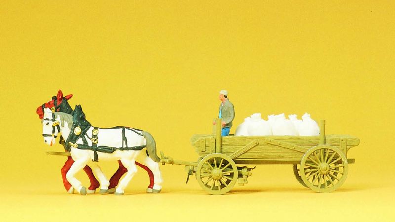Preiser 30470 - Bauernwagen mit Mehlsäcken Preiser 30470 - Bauernwagen mit Mehlsäcken