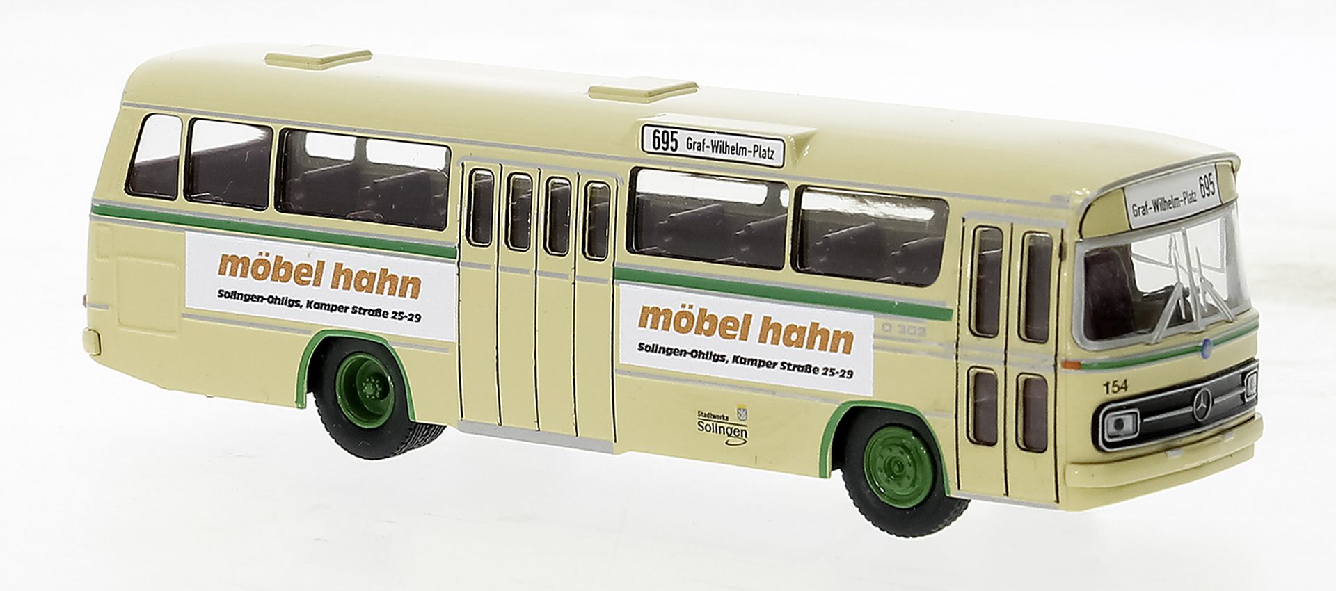 Brekina 52157 - MB O 302-11 '154-Möbel-Hahn' aus Solingen, 1970