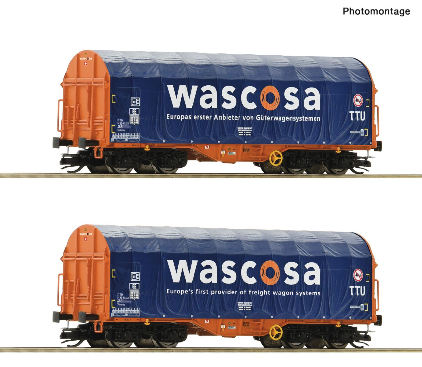 Roco 6680006-2 - Schiebeplanenwagen Shimmns, Wascosa, Ep.VI