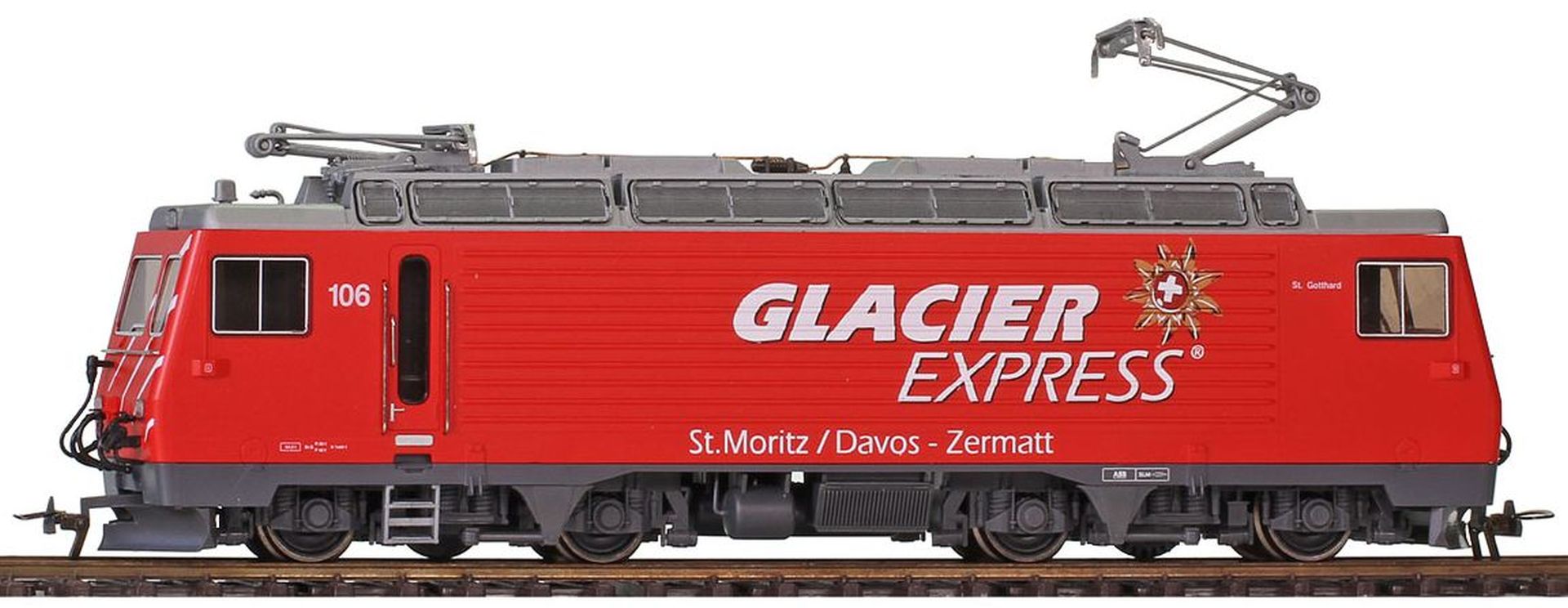 Bemo 1662256 - E-Lok HGe 4/4 II 106 'Glacier Express', MGB, Ep.VI