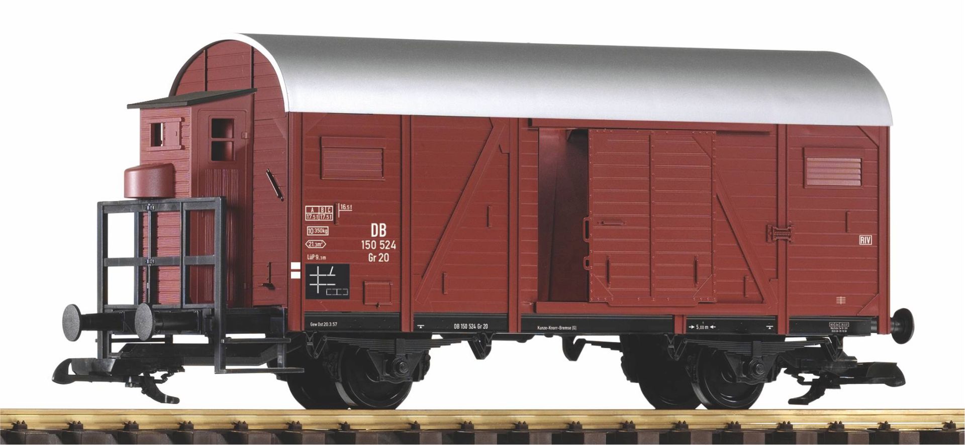 Piko 37968 - Gedeckter Güterwagen mit Bremserhaus, DB, Ep.III