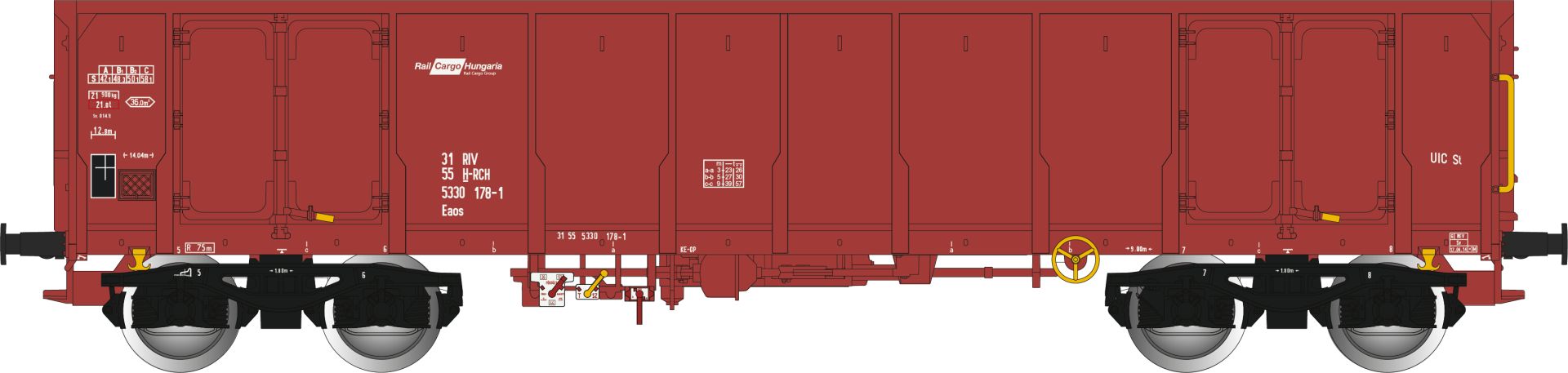 Albert Modell 533006 - Offener Güterwagen Eaos, H-RCH, Ep.VI
