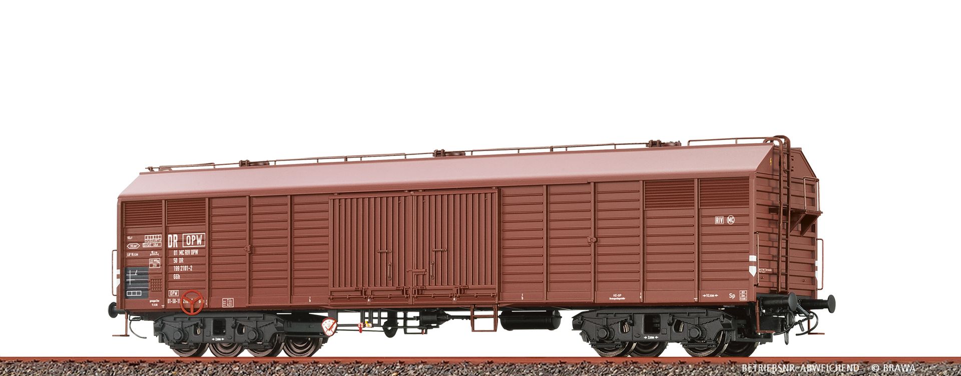 Brawa 50407 - Gedeckter Güterwagen GGh, DR, Ep.IV