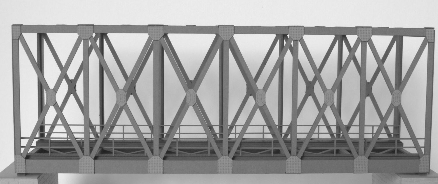 Laffont T4511 - Fachwerk-Kastenbrücke 1-gleisig, graphitgrau