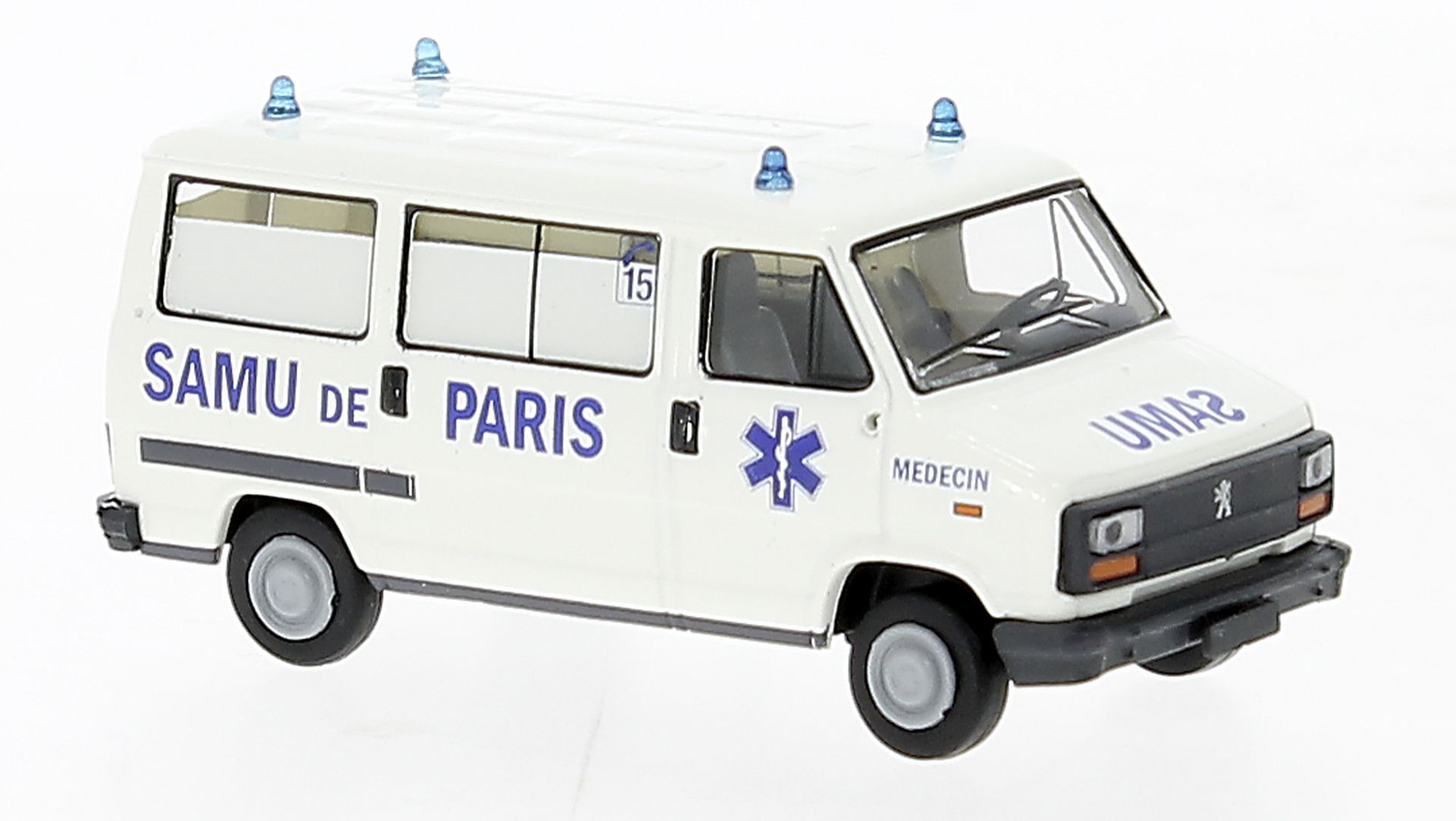Brekina 34915 - Peugeot J5 Bus, Samu de Paris (FR), 1982