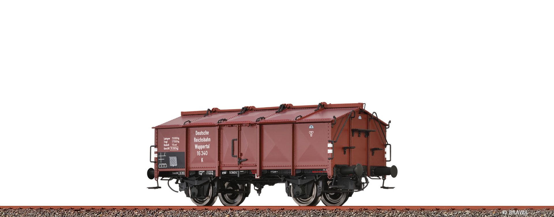 Brawa 50552 - Klappdeckelwagen K, DRG, Ep.II