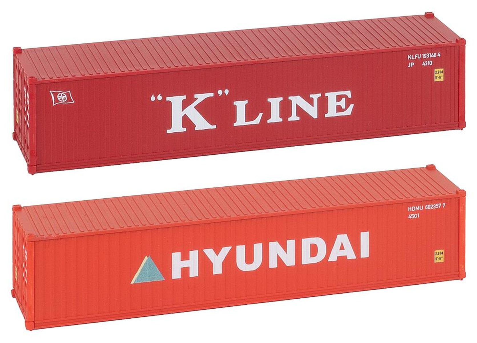 Faller 182055 - 40' Container K-LINE und HYUNDAI