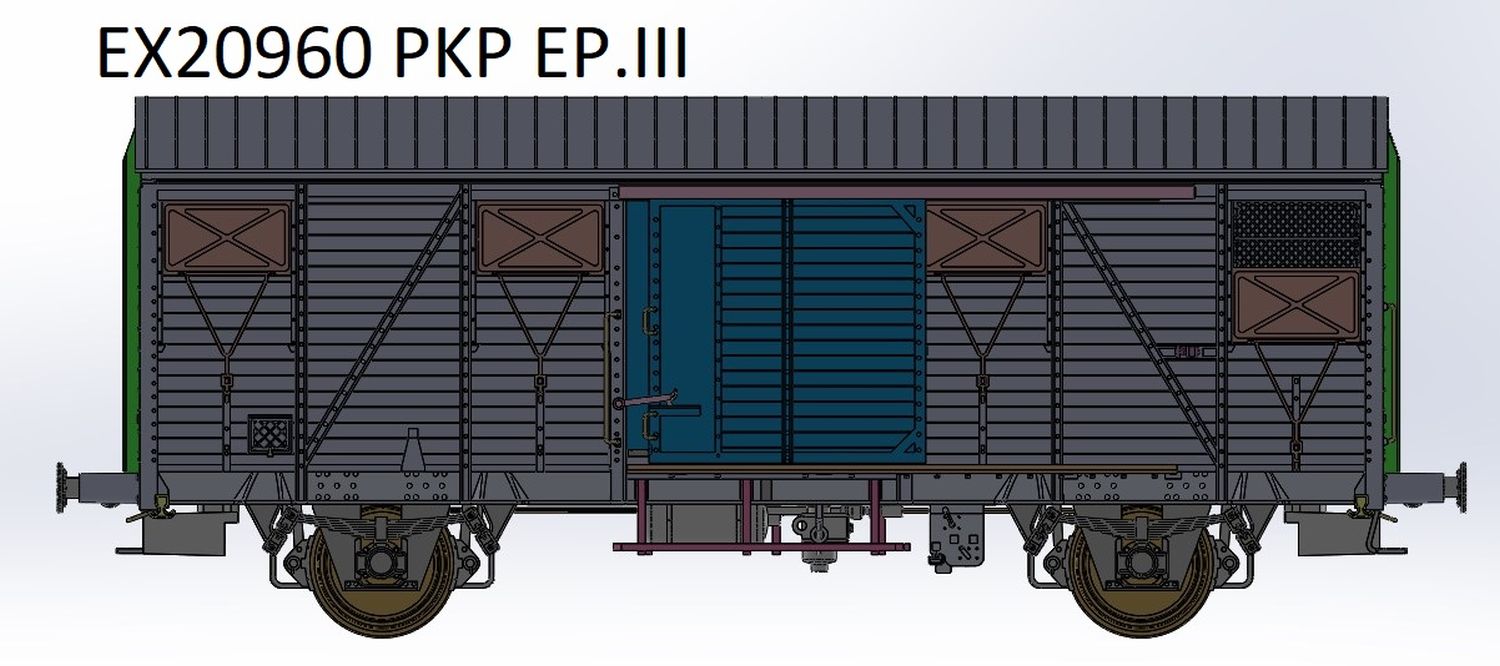 Exact-Train EX20960 - Gedeckter Güterwagen Kdd, PKP, Ep.III