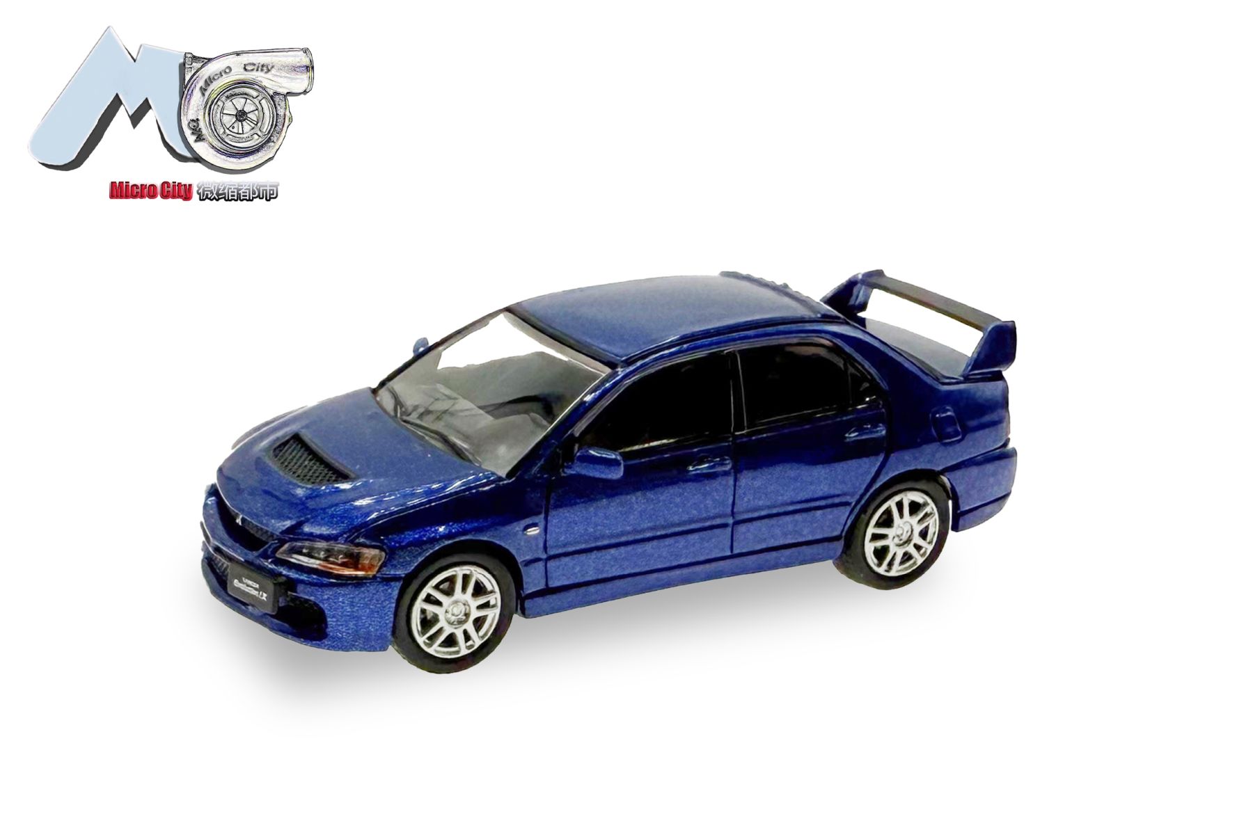 Herpa 87MC000039 - MicroCity: Mitsubishi Lancer Evo 9, blau