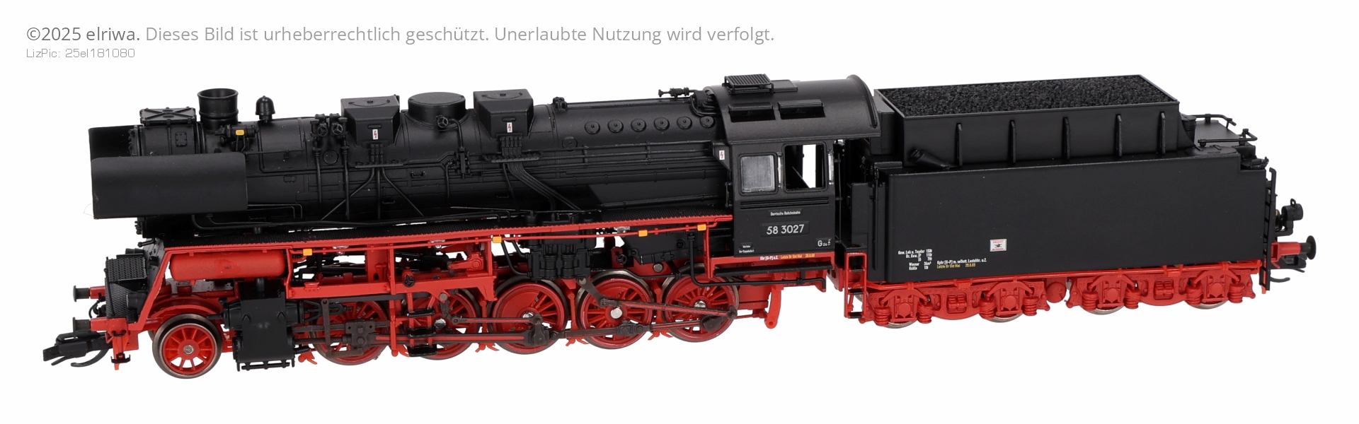 Saxonia 120105 - Dampflok 58 3027 mit T34 Tender, DR, Ep.III