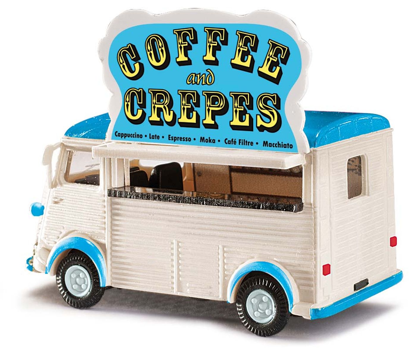 Busch 41926 - Citroen H 'Crepes and Coffee' mit Girlanden