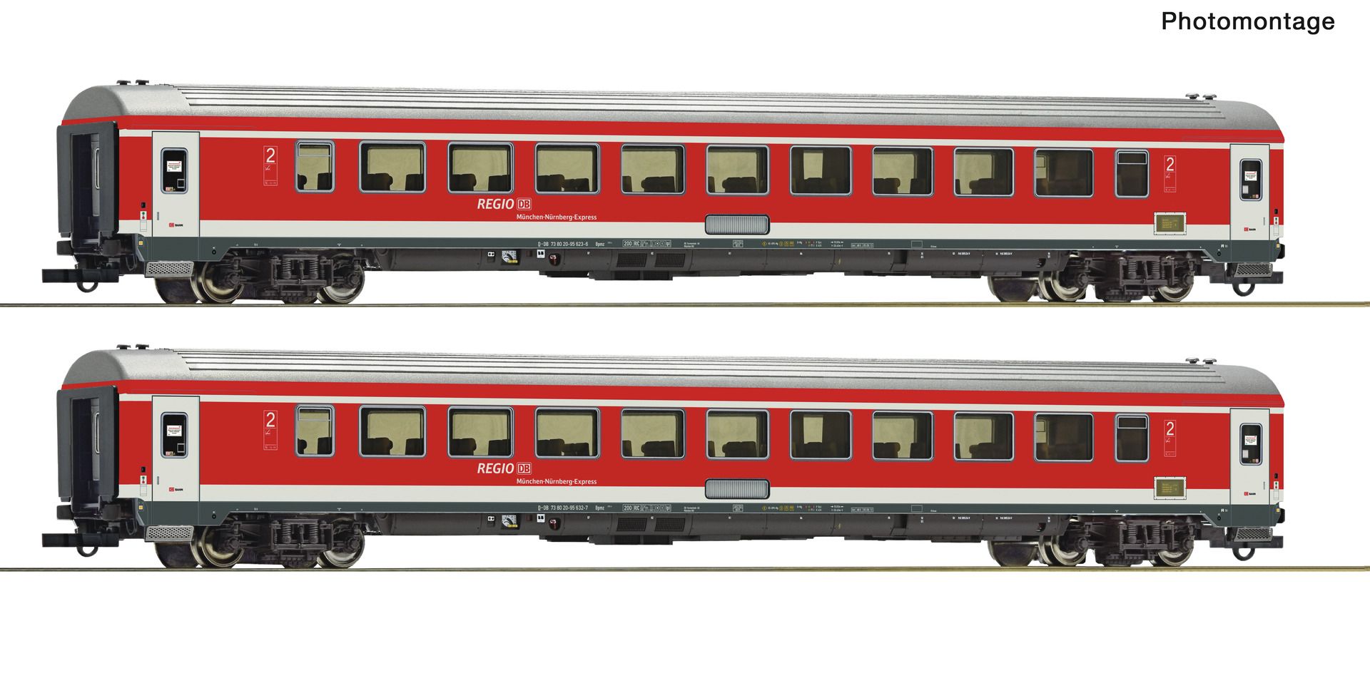 Roco 6200097 - 2er Set Personenwagen 'München-Nürnberg-Express', DBAG, Ep.VI, Set 2 Roco 6200097 - 2er Set Personenwagen 'München-Nürnberg-Express', DBAG, Ep.VI, Set 2