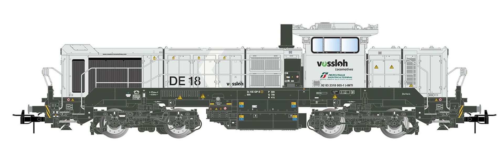 Rivarossi HR2969S - Dieselloko Vossloh DE 18, FS Mercitalia S&T, Ep.VI, DC-Sound