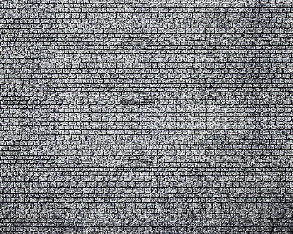 Faller 170805 - Dekorplatte, Läufermauerwerk Quader, grau, 37x12,5cm