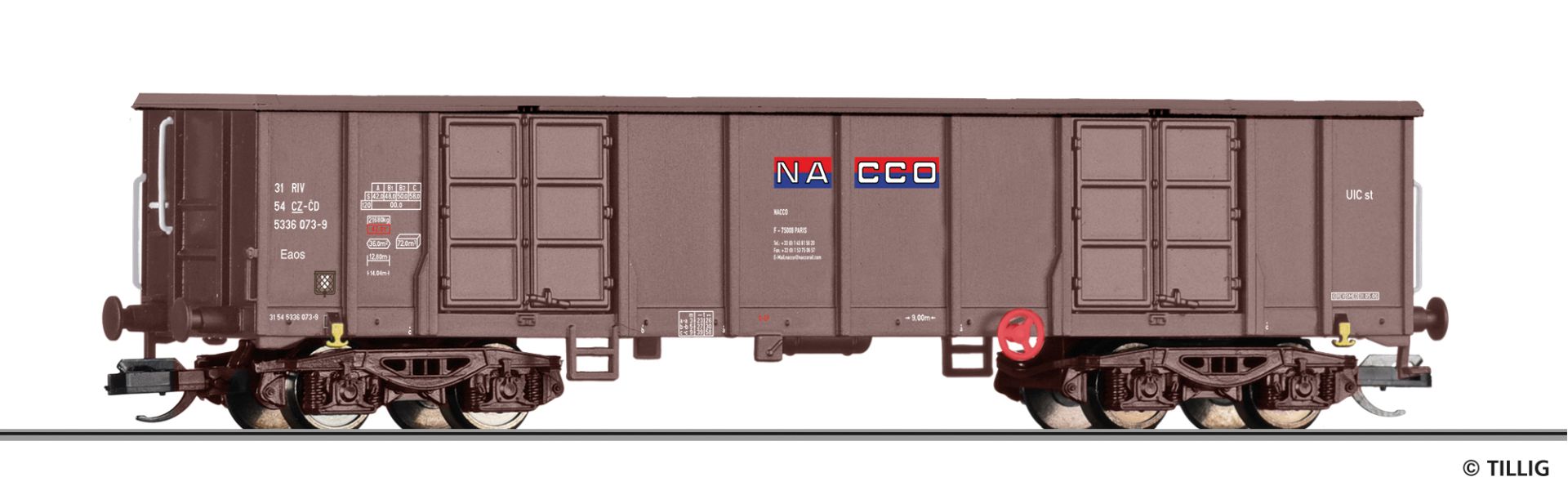 Tillig 18228 - Offener Güterwagen Eaos, NACCO, Ep.VI