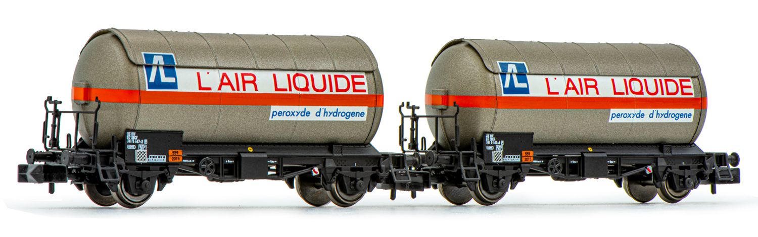 Arnold HN6526 - 2er Set Gaskesselwagen, SNCF, Ep.IV-V 'Air Liquide'