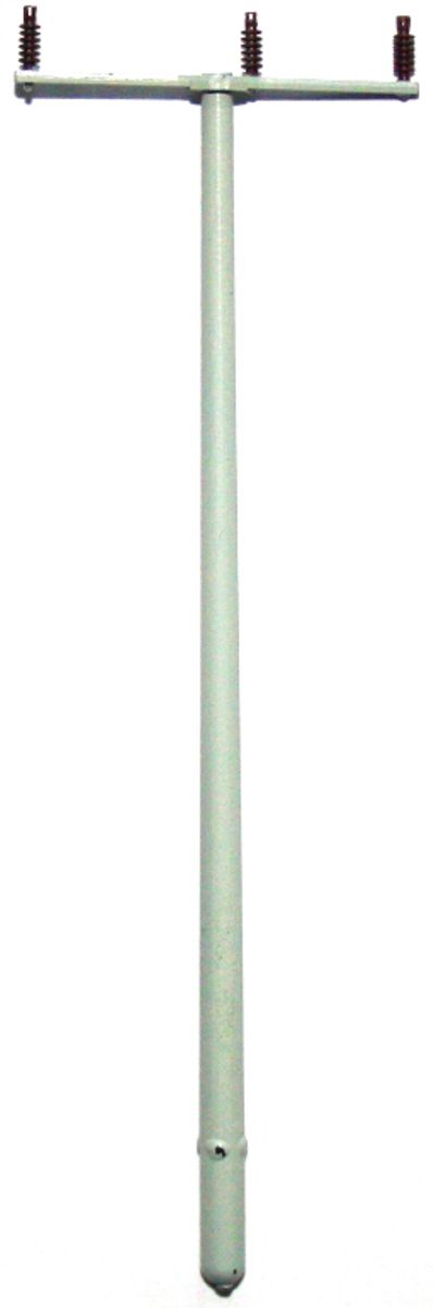 Hädl 716002 - Betonmast mit Quertraverse stehende Isolatoren, 8 Stück, Bausatz