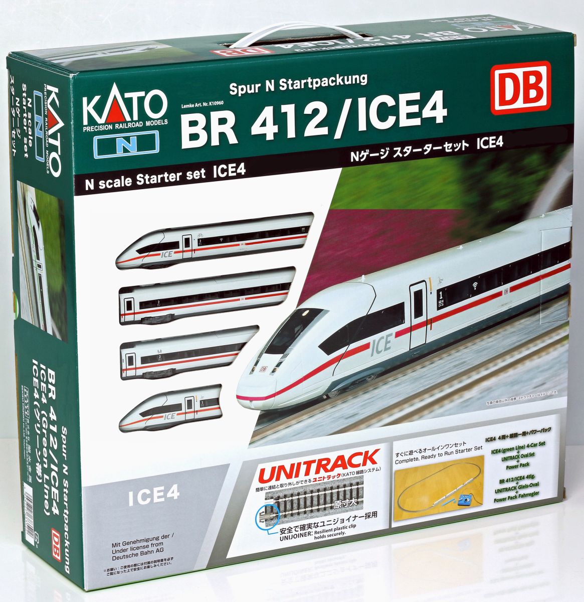 Kato-Lemke K10-008A - Analoges Startset mit ICE 4, DBAG, Ep.VI, mit Trafo und Gleisoval