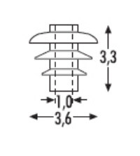 Sommerfeldt 157 - Dach-Isolator grün, 24 Stück