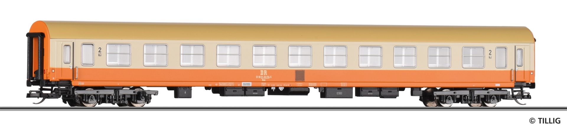 Tillig 501854 - Personenwagen 'Städteexpress', 2. Klasse, DR, Ep.IV