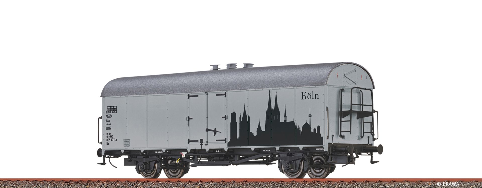 Brawa 47647 - Gedeckter Güterwagen Ibs 'Skyline Köln', RHC, Ep.VI