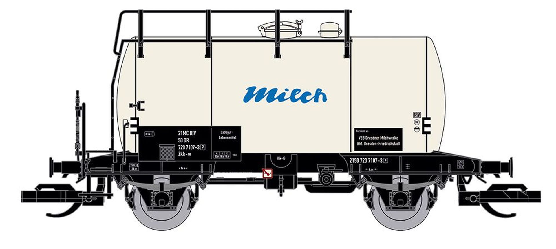 Saxonia 120171 - Kesselwagen Deutz, DR, Ep.IV 'Milch'