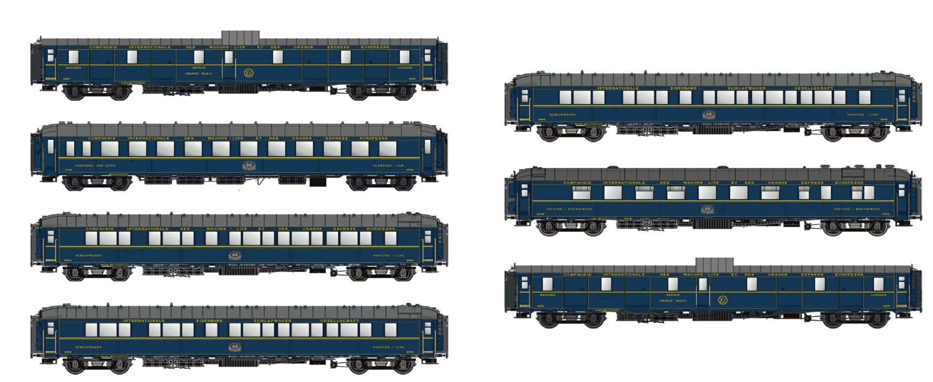 L.S. Models MW1001 - 7er Set Personenwagen, Nord Express CIWL 1936, Ep.II