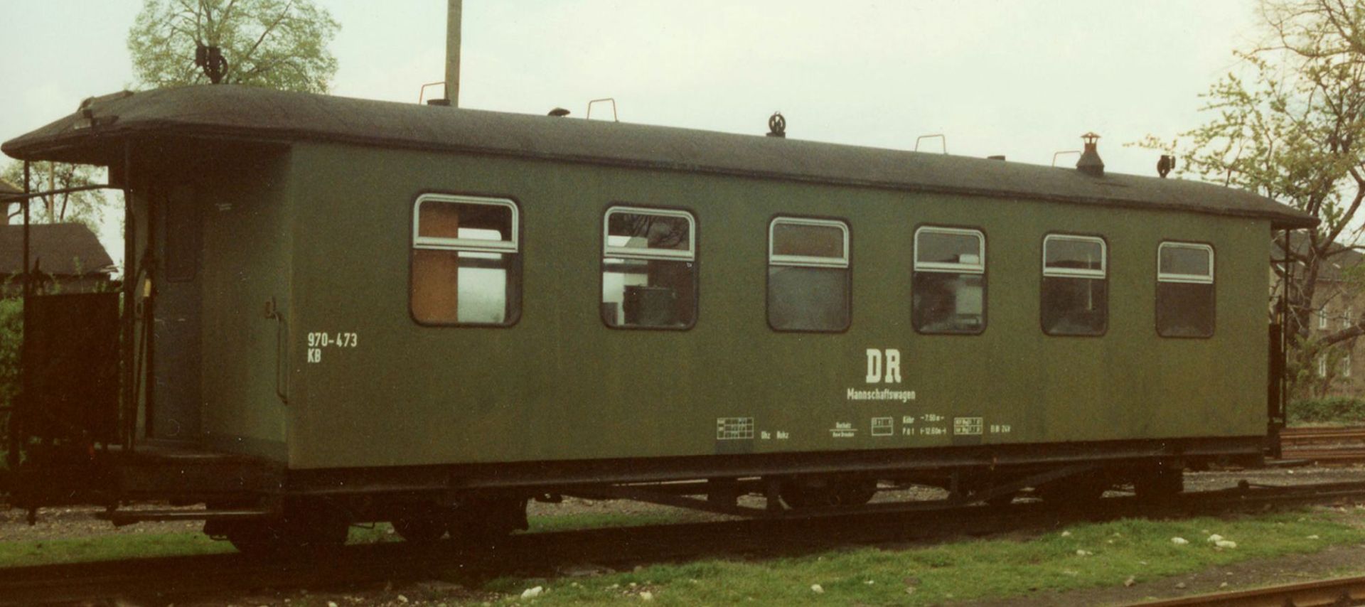 Bemo 3020890 - Personenwagen 970-473 Mannschaftswagen Mügeln, DR, Ep.IV