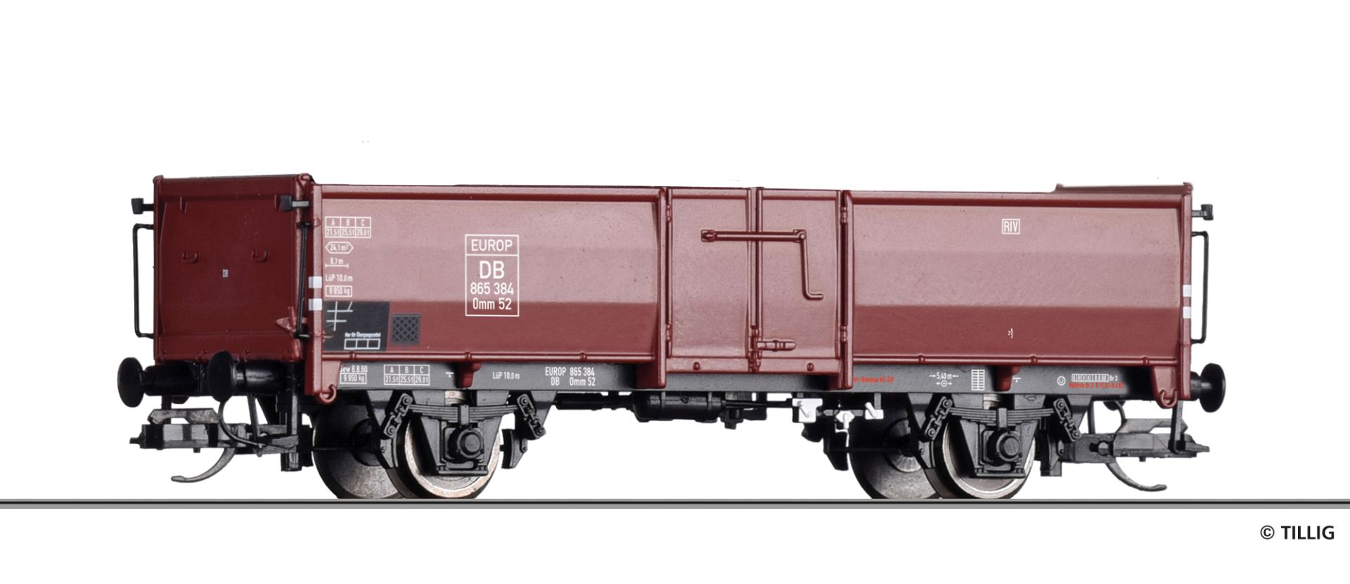 Tillig 14032 - Offener Güterwagen Omm 52, DB, Ep.III