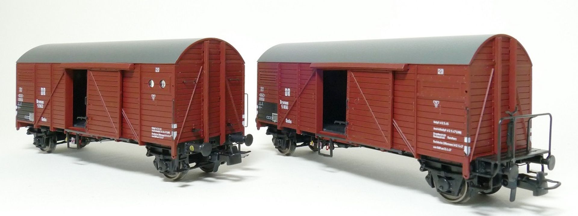 Exact-Train EX23600 - 2er Set gedeckte Güterwagen Gmhs35, DRG, Ep.II