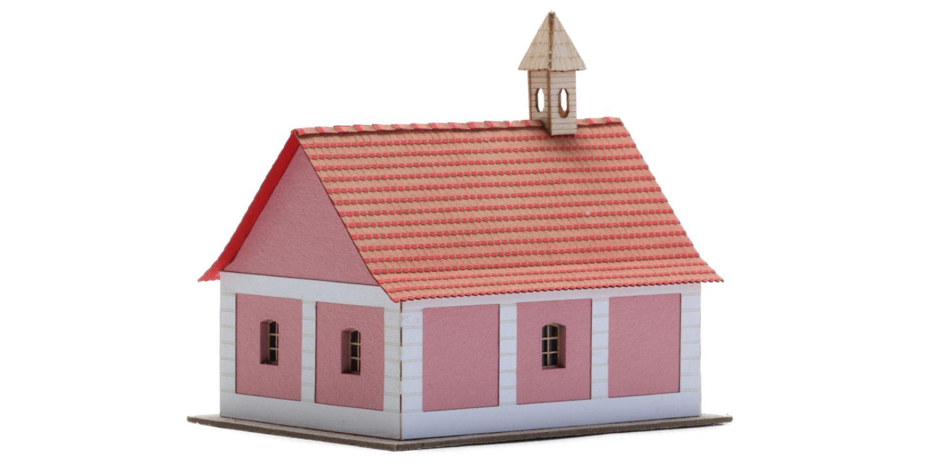igra 250007 - Kapelle 51x66x69 mm, kolorierter Lasercut-Bausatz