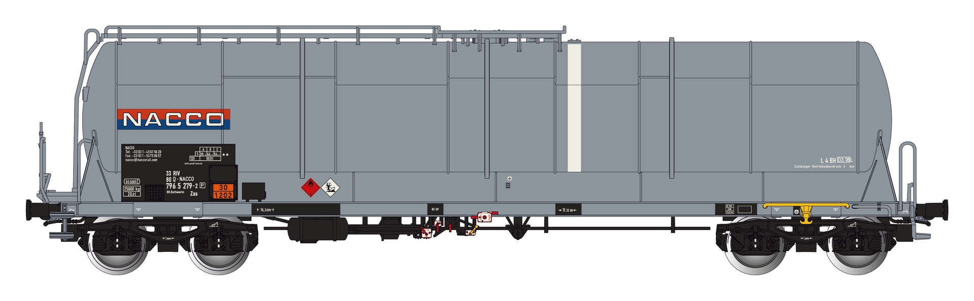 Albert Modell 796015 - Kesselwagen Zas, D-NACCO, Ep.VI 'NACCO'