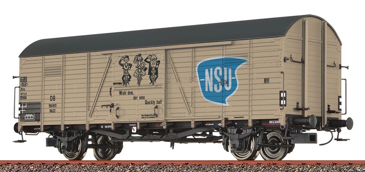 Brawa 50471 - Gedeckter Güterwagen Glr 23, DB, Ep.III 'NSU'