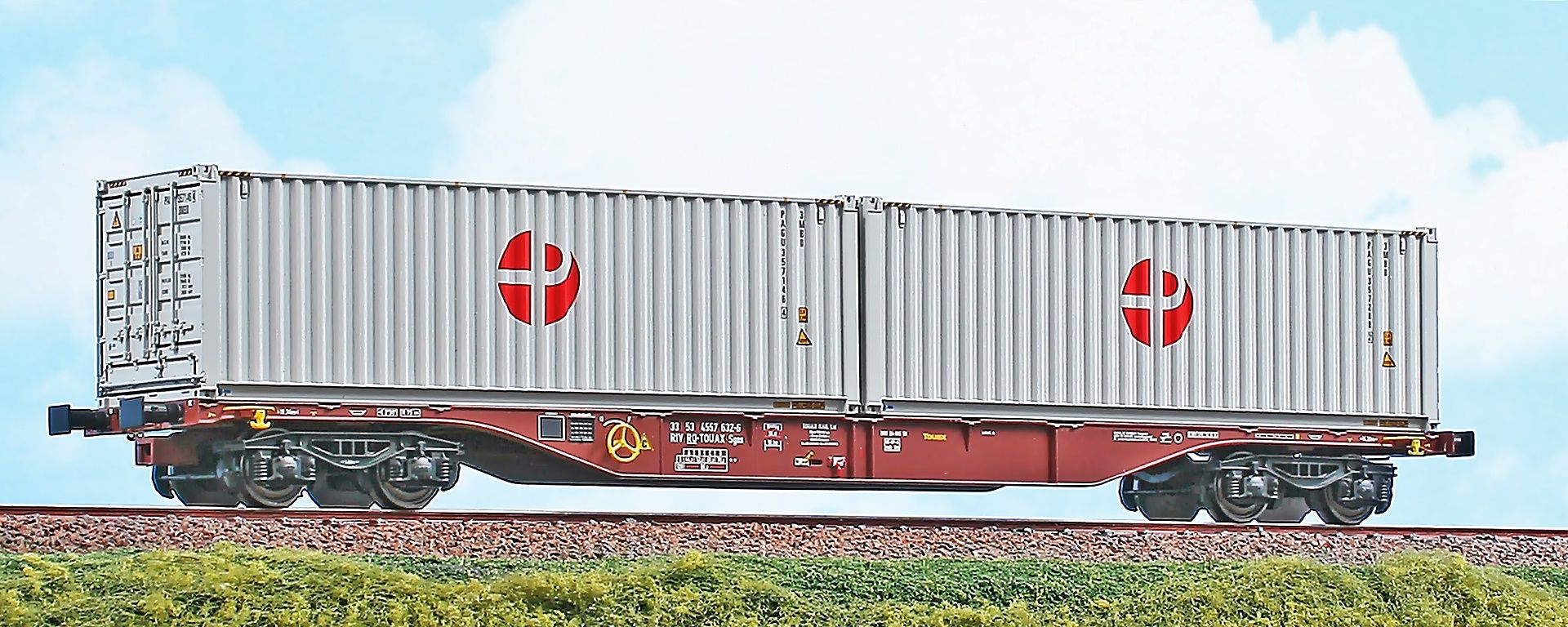 ACME AC 40428 - Containertragwagen Sgnss 60, Touax, Ep.VI 'Paganella'