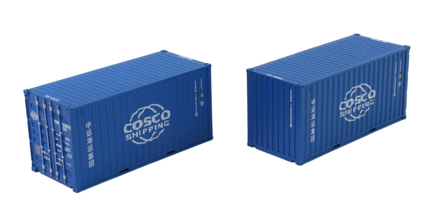 igra 98010027 - 2er Set Container 20' Cosco blau - High Cube