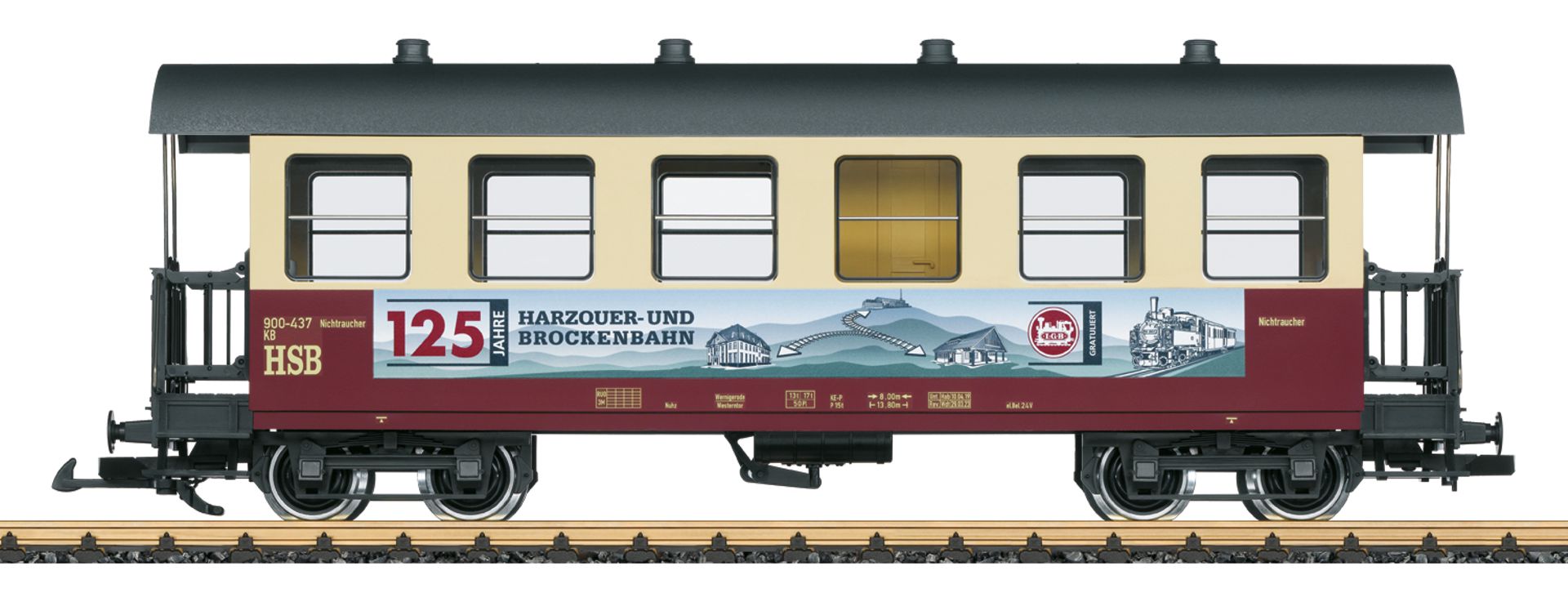 LGB 37738 - Personenwagen, HSB, Ep.VI '125 Jahre Brockenbahn'