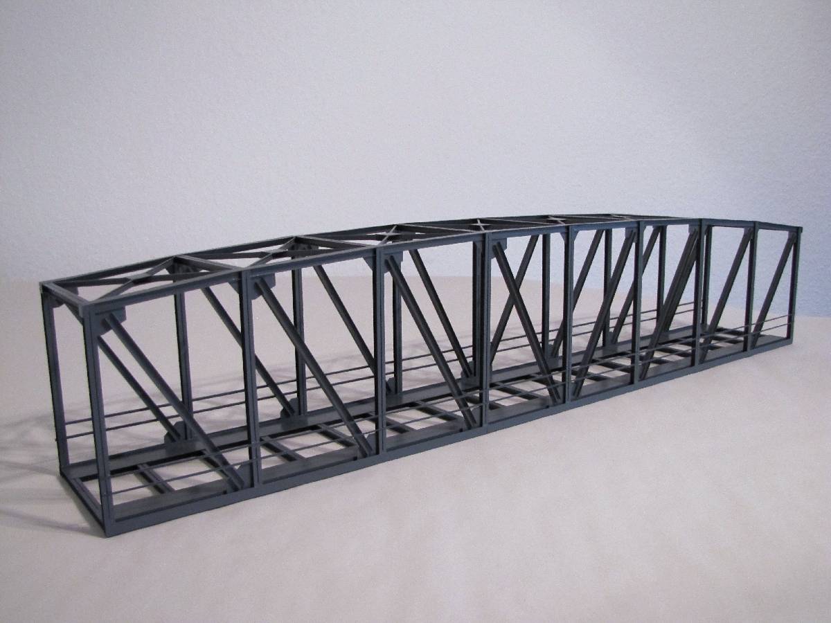 Hack 60500 - K075 - Kastenbrücke, 74,5cm, 1-gleisig, grau