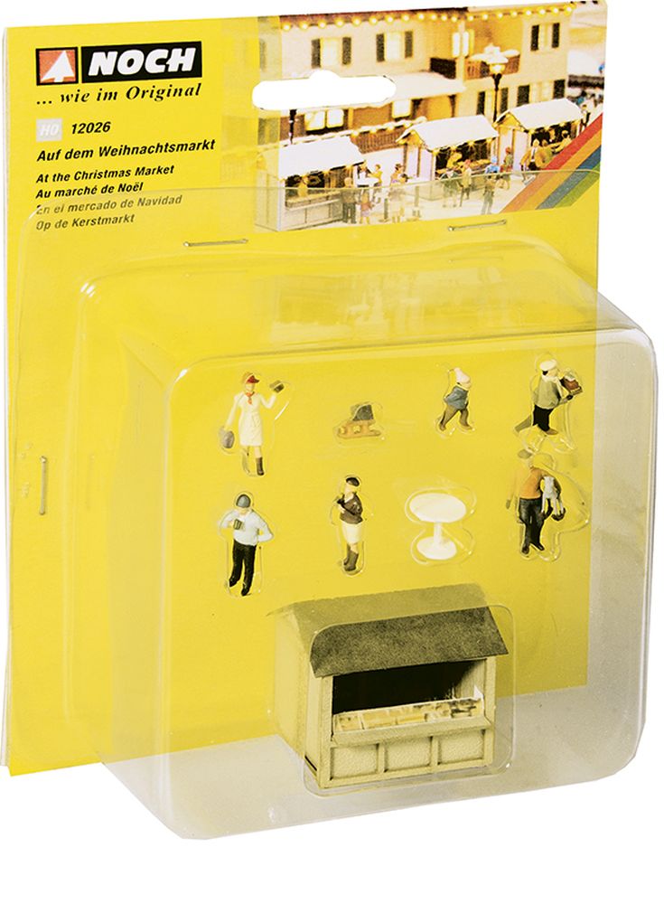 Busch H0 7911 Deko-Szene „Einkaufen“ – Mit Mann, Einkaufswagen & Corona-Motiven Für Die Modelleisenbahn