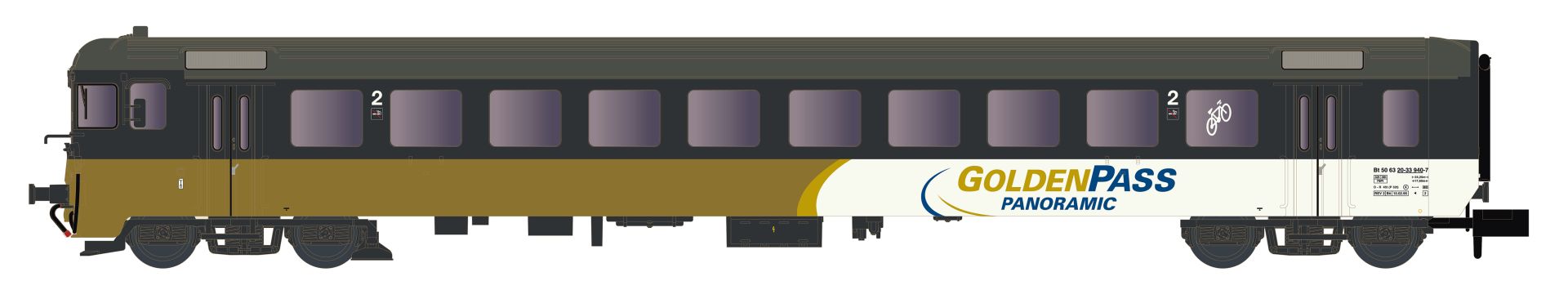 Hobbytrain H23947 - Steuerwagen Bt, GoldenPass, Ep.VI
