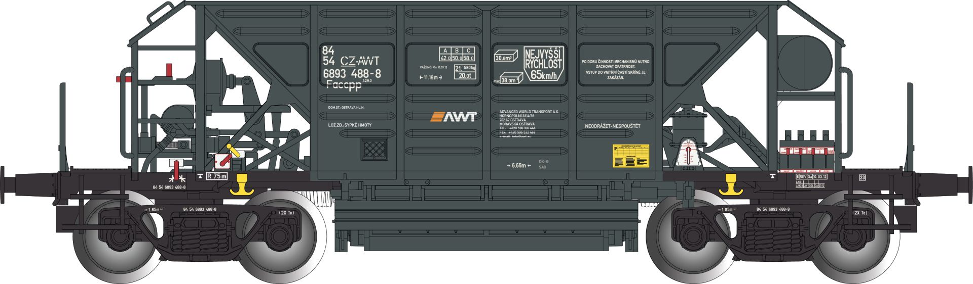 Albert Modell 689035 - Schotterwagen Faccpp, CZ-AWT, Ep.VI