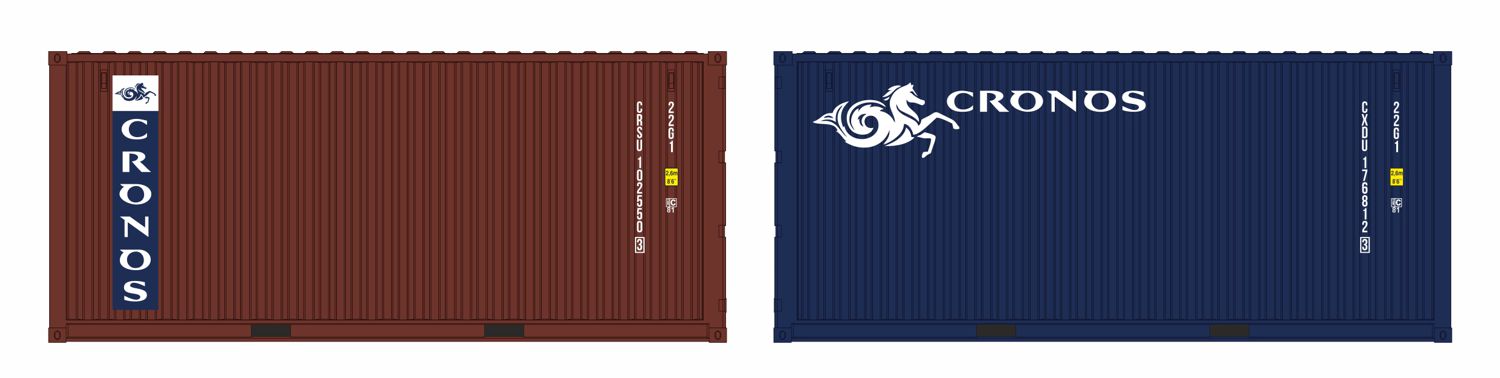 igra 98010035 - 2er Set 20'-Container 'CRONOS'