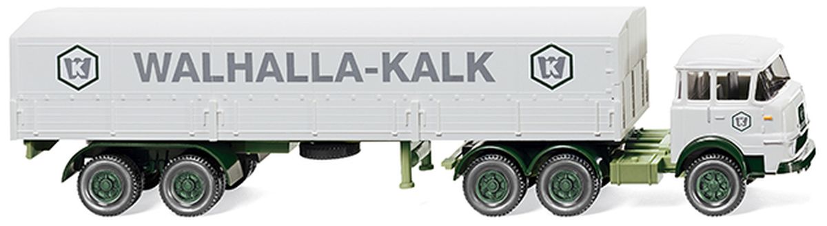 Wiking 048801 - Pritschensattelzug (Krupp 806) 'Walhalla Kalk'
