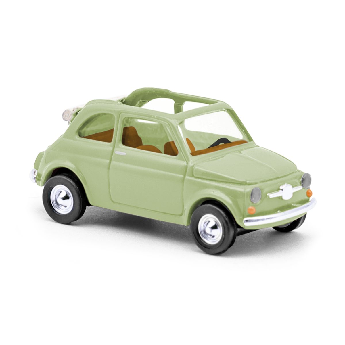 Busch 48781 - Fiat 500 Cabriolimousine Trasformabile, grün, Bj. 1965