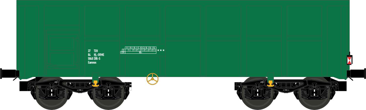 nme 540690 - Offener Güterwagen Eamnos, On Rail, Ep.VI, Zugschlussbel. DE