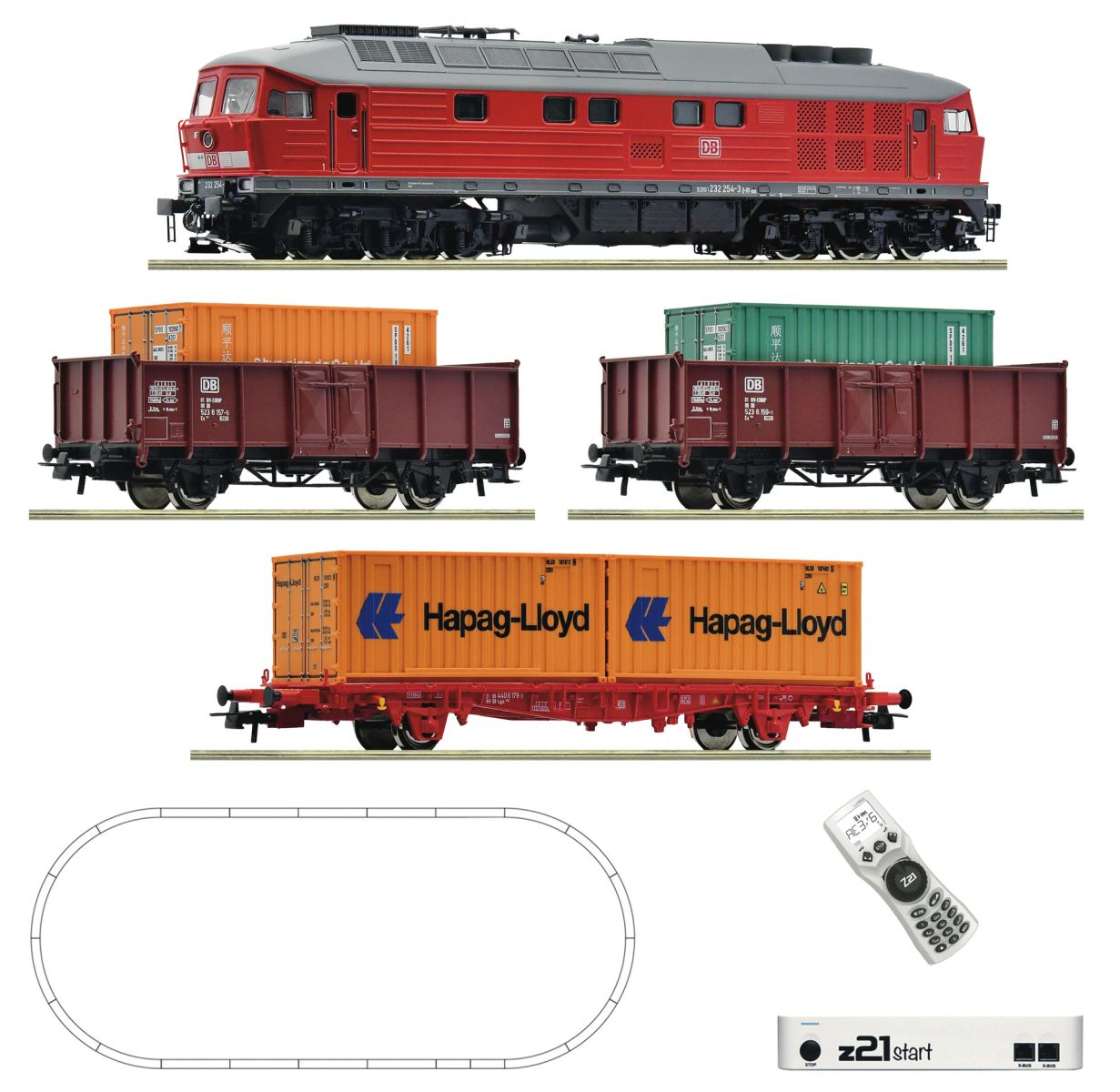 Roco 5110003 - Digitales Startset mit BR 232 und Güterzug, DBAG, Ep.VI, z21start