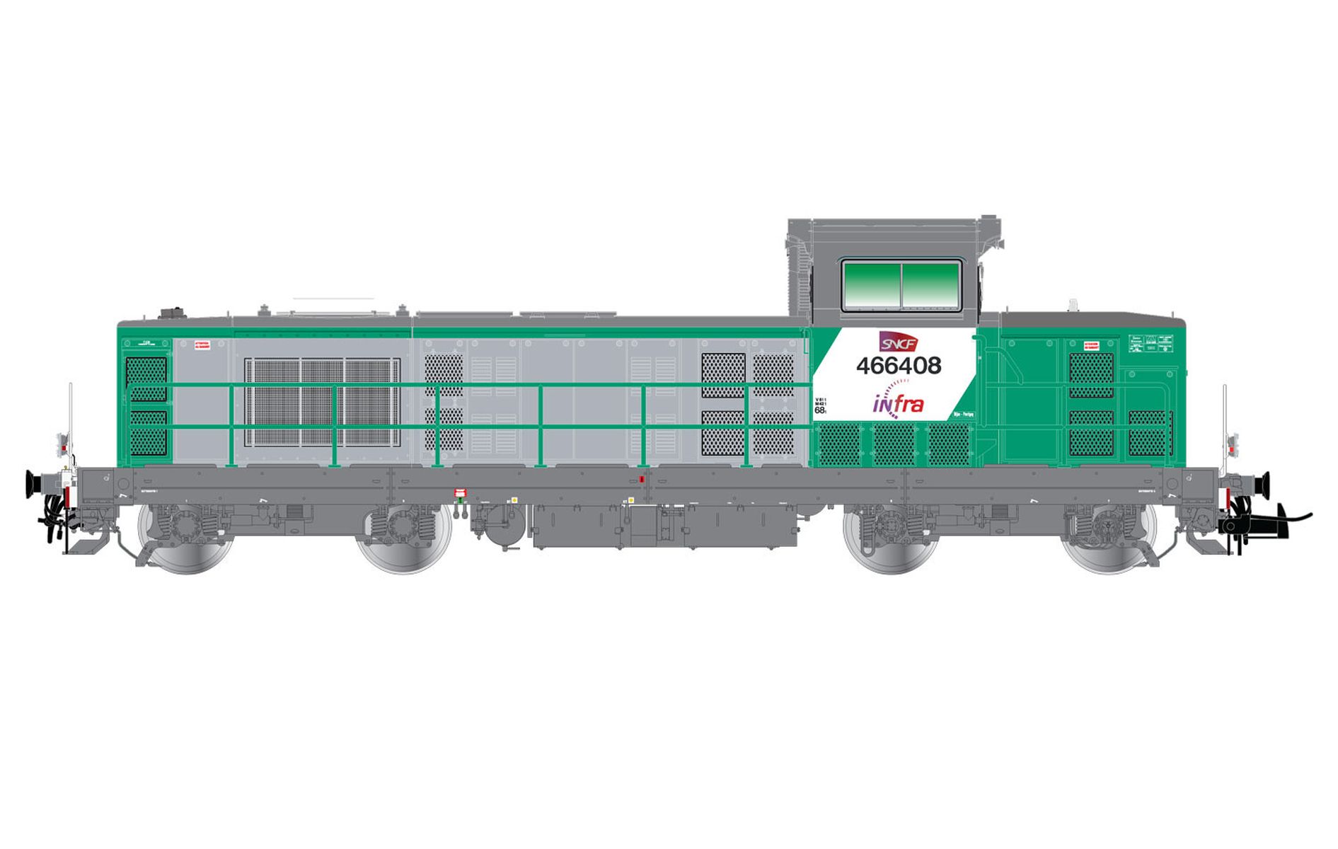 Jouef HJ2442S - Diesellok BB 66400 FRET, SNCF, Ep.VI, DC-Sound