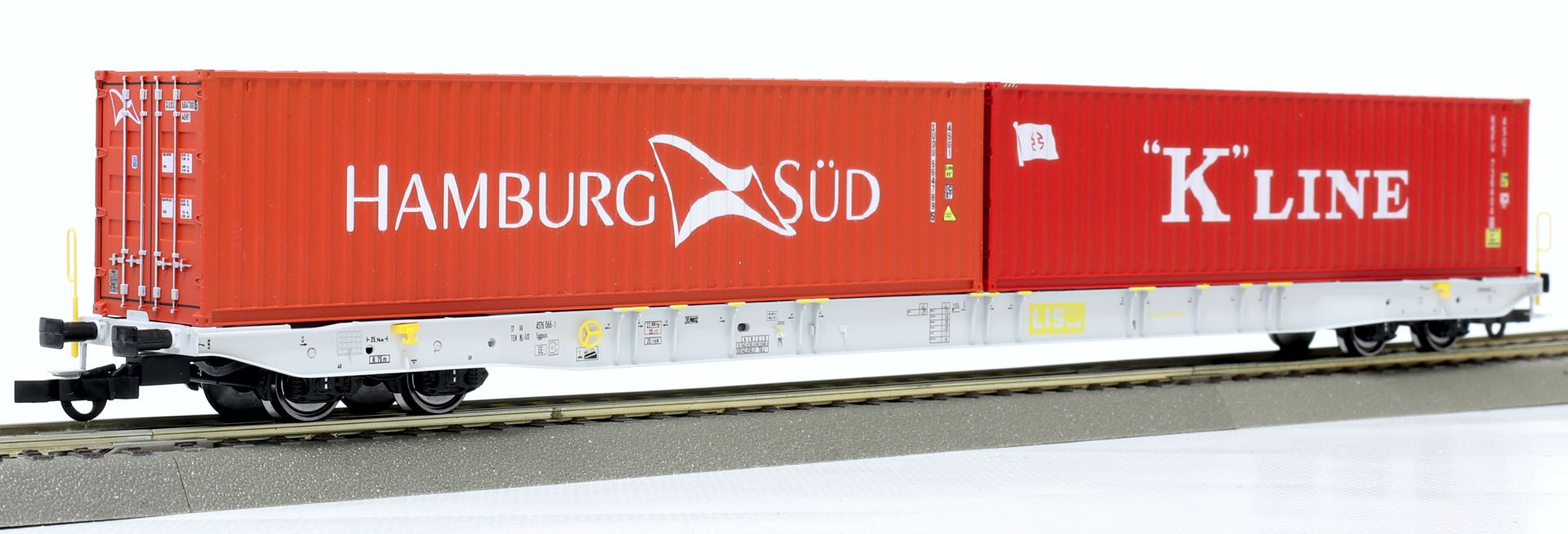 igra 96010065 - Containerwagen Sggnss, LIS, Ep.VI 'Hamburg-Süd, K-LINE'